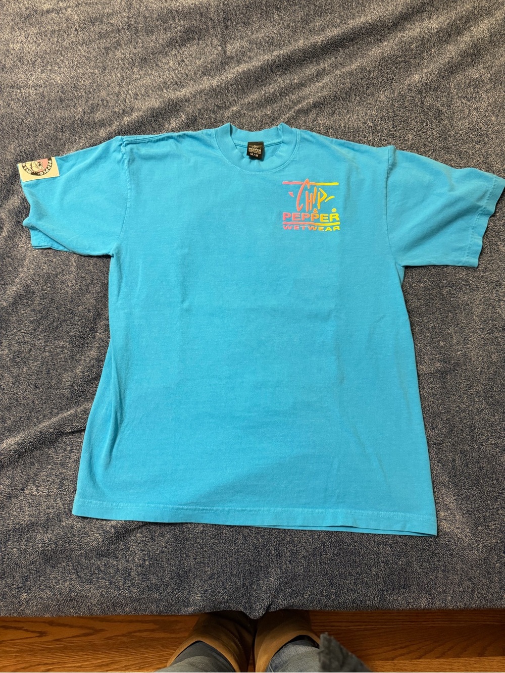 Chip & Pepper Highlighter Tshirt in neon blue
